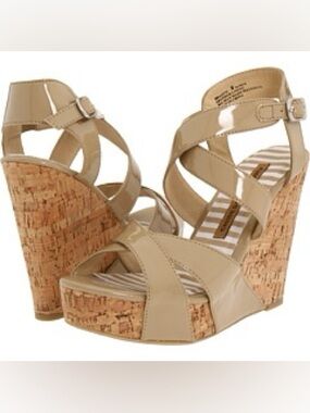 Chinese Laundry Nude Patent Wedge Sandal